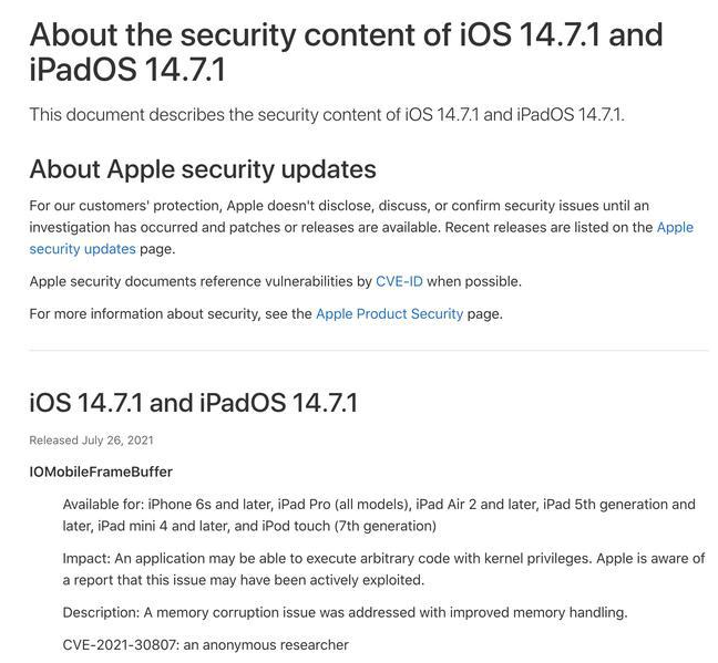 汉中苹果手机维修分享iOS 14.7.1 正式版更新内容及升级方法 